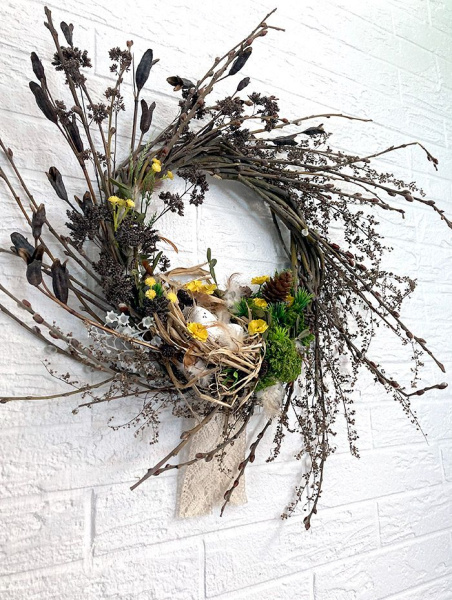 Венок пасхальный "Полевой"